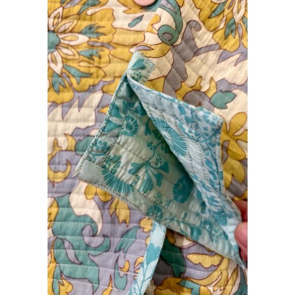 Provence D'Amour Reversible Jacket Women Size XL Cotton Quilted Eyelet Multicolr - Picture 8 of 15